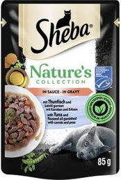 Sheba Nature's Collection Katzen Nassfutter Thunfisch MSC in Sauce, getreidefrei, 28 x 85 g Beutel - 28 x 85 g – Bild 1 von 3
