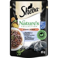 Produktbild von Sheba Nature's Collection Katzen Nassfutter Thunfisch MSC in Sauce, getreidefrei, 28 x 85 g Beutel - 28 x 85 g