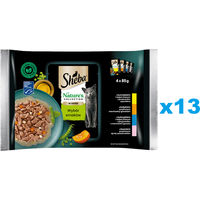 Produktbild von Sheba Nature’s Collection Nassfutter für adulte Katzen mit Huhn Pute Thunfisch und Lachs in Soße getreidefrei und glutenfrei 52x85 g - 52 x 85 g