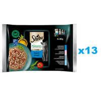 Produktbild von Sheba Nature’s Collection Nassfutter für adulte Katzen mit Thunfisch, Lachs und Kabeljau in Sauce, getreidefrei und glutenfrei, 52x85 g - 52 x 85 g