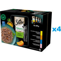 Produktbild von Sheba Nature’s Collection Nassfutter für erwachsene Katzen mit Huhn Truthahn Thunfisch und Lachs Stückchen in Sauce 48x85 g - 48 x 85 g