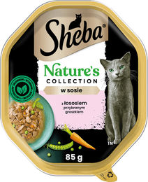 Produktbild von Sheba Nature's Collection Nassfutter Lachs mit Erbsen in Soße für adulte Katzen getreidefrei 22x85g