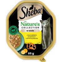 Produktbild von Sheba Nature's Collection Nassvollnahrung für adulte Katzen mit Huhn in Sauce, getreidefrei, 85 g - 85 g