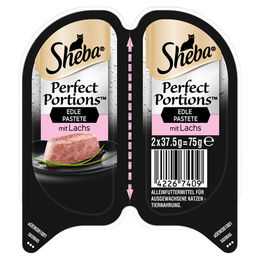 Produktbild von Sheba Perfect Portions Lachs Pastete für erwachsene Katzen 32 x 2 x 37,5 g - 32 x 37,5 g