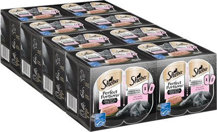 Sheba Perfect Portions Nassfutter für erwachsene Katzen Lachs MSC Paté 48 x 37,5g – Bild 1 von 4