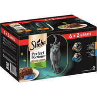 Produktbild von Sheba Perfect Portions Truthahn und Thunfisch in Sauce Katzen Nassfutter Adult 16x37,5g - 16 x 37,5 g