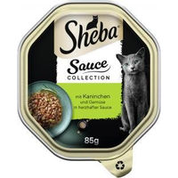 Produktbild von Sheba Sauce Collection Kaninchen und Gemüse in herzhafter Sauce für erwachsene Katzen 22 x 85 g - 22 x 85 g