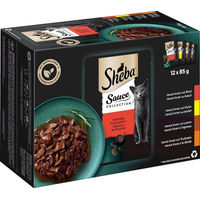 Produktbild von Sheba Sauce Collection Katzen Nassfutter Stückchen in Sauce für erwachsene Katzen 12x85g - 12 x 85 g