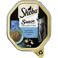 Produktbild von Sheba Sauce Collection Katzen Nassfutter Stückchen in Sauce Thunfisch MSC 22x85 g - 22 x 85 g