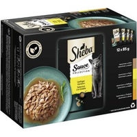 Produktbild von Sheba Sauce Collection Nassfutter Katze Adult Geflügel Variation 12 x 85 g ohne Konservierungsstoffe und Farbstoffe - 12 x 85 g