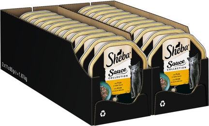 Sheba Sauce Collection Pute in heller Sauce Nassfutter für erwachsene Katzen 2 x 11 x 85g – Bild 1 von 2