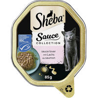 Produktbild von Sheba Sauce Collection Sauce Lover Katzen Nassfutter mit Lachs MSC-Zertifiziert für erwachsene Katzen 2 x 85g