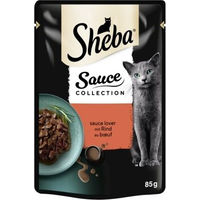Produktbild von Sheba Sauce Collection Sauce Lover Katzen Nassfutter Stückchen in Sauce Rind 28x85 g - 28 x 85 g