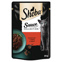 Produktbild von Sheba Sauce Collection Sauce Lover Stückchen in Sauce mit Rind Nassvollnahrung für adulte Katzen 85 g - 28 x 85 g