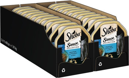 Sheba Sauce Collection Schale Sauce Lover mit Thunfisch Nasskatzenfutter für erwachsene Katzen 2 x 85g – Bild 1 von 2