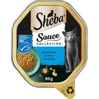 Produktbild von Sheba Sauce Lover Katzen Nassfutter Stückchen in Sauce Thunfisch 44 x 85 g