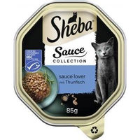 Produktbild von Sheba Sauce Lover Katzen Nassfutter Stückchen in Sauce Thunfisch MSC 22 x 85 g - 22 x 85 g