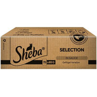 Produktbild von Sheba Selection Geflügel Variation Katzen Nassfutter Stückchen in Sauce für Adult 144 x 85 g - 144 x 85 g