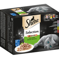 Produktbild von Sheba Selection in Sauce Feine Vielfalt Katzen Nassfutter Stückchen in Sauce Rind und Fisch 48 x 85 g Multipack - 48 x 85 g