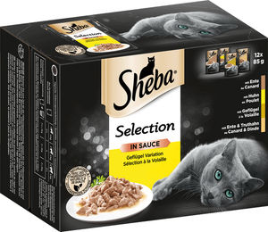 Sheba Selection in Sauce Geflügel Variation Katzen Nassfutter Stückchen in Sauce 48 x 85 g - 12 x 85 g – Bild 1 von 9