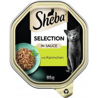 Produktbild von Sheba Selection in Sauce Kaninchenstückchen für erwachsene Katzen 22 x 85 g - 22 x 85 g
