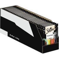 Produktbild von Sheba Selection Katzen Nassfutter Adult Huhn und Rind in Sauce 28x85g