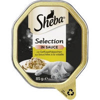 Produktbild von Sheba Selection Katzen Nassfutter Geflügelstückchen in Sauce 22x85g - 22 x 85 g