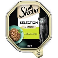 Produktbild von Sheba Selection Katzen Nassfutter Kaninchenhäppchen in Sauce 22x85 g - 22 x 85 g