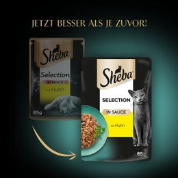 Produktbild von Sheba Selection Katzen Nassfutter Stückchen in Sauce Huhn 28x85 g - 28 x 85 g
