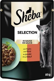 Sheba Selection Katzen Nassfutter Stückchen in Sauce Huhn und Rind 28x85 g - 28 x 85 g – Bild 1 von 2