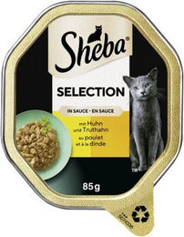 Produktbild von Sheba Selection Katzen Nassfutter Stückchen in Sauce Huhn und Truthahn 22x85 g - 22 x 85 g