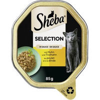 Produktbild von Sheba Selection Katzen Nassfutter Stückchen in Sauce Huhn und Truthahn 22x85 g - 22 x 85 g