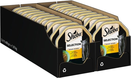 Sheba Selection Katzen Nassfutter Stückchen in Sauce Huhn und Truthahn für erwachsene Katzen 2 x 85g – Bild 1 von 2