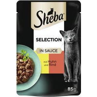 Produktbild von Sheba Selection Katzen Nassfutter Stückchen in Sauce mit Huhn und Rind Adult 24 x 85g - 85 g