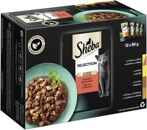 Sheba Selection Katzenfutter Stückchen in Sauce Herzhafte Komposition Adult 12 x 85g - 12 x 85 g – Bild 1 von 9