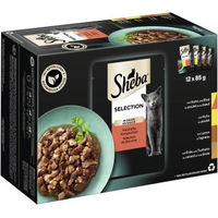Produktbild von Sheba Selection Katzenfutter Stückchen in Sauce Herzhafte Komposition Adult 12 x 85g - 12 x 85 g