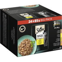 Produktbild von Sheba Selection Mini Filets Nassfutter für Katzen Adult Geflügel Variation Stückchen in Sauce 24x85 g - 24 x 85 g