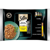 Produktbild von Sheba Selection Slices Katzen Nassfutter Stückchen in Sauce Geflügel Mix 4x85g - 4 x 85 g