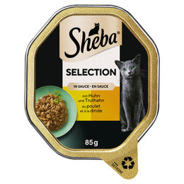 Sheba Selection Stückchen in Sauce Huhn und Truthahn für erwachsene Katzen 22 x 85 g - 22 x 85 g – Bild 1 von 4