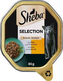 Sheba Selection Stückchen in Sauce Kalb und Truthahn für Katzen Adult 85 g - 44 x 85 g – Bild 1 von 7