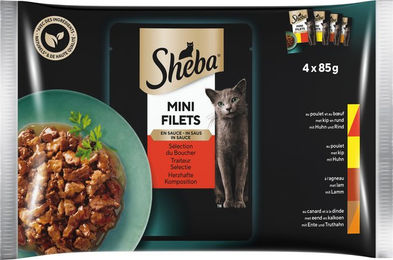 Sheba Traiteur Auswahl Mini Filets in Sauce Katzenfutter 8 x 85 g – Bild 1 von 1