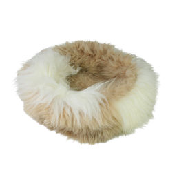 Sheep Dreams Hundebett und Katzenkissen aus Merino Schafswolle Beige Ø60cm – Bild 1 von 4