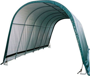 SHELTERLOGIC Weidezelt Run-In-Shed aus Kunststoff in Grün 380 x 308 x 728 cm – Bild 1 von 3