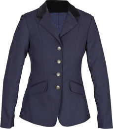 Shires Aston Damen Show Jacke aus Samt in Marineblau Größe 50 – Bild 1 von 6