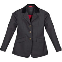Produktbild von Shires Aston Junior Show Jacket Reitjacke für Mädchen aus Samt Schwarz 26 Zoll