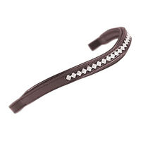 Produktbild von Shires Aviemore Stirnband aus Leder mit Blumen und Strasssteinen