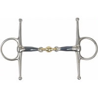 Produktbild von Shires Equestrian Doppelt gebrochener Zügel mit Rauten für Pferde Iron Full Cheek