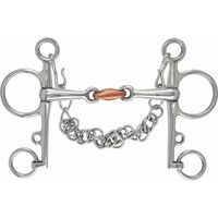 Produktbild von Shires Equestrian Doppelt gebrochenes Kupfer-Diamant-Pelham für Pferde