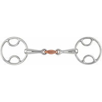 Produktbild von Shires Equestrian Pferdemundstück mit 2 schrägen Ringen und Kupferplättchen