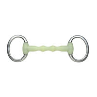 Produktbild von Shires EquiKind Ripple Loose Ring Gebiss aus Edelstahl 5 Zoll in Grün Weiß